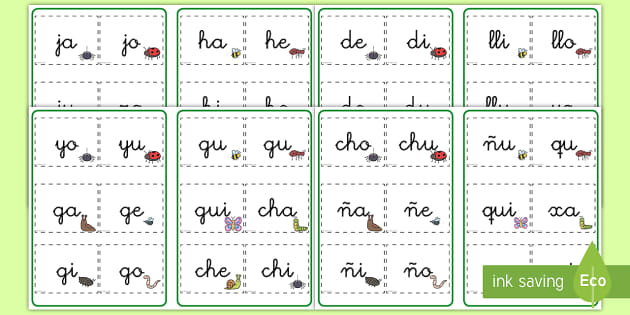 Tarjetas De Sílabas Bichos Teacher Made Twinkl 