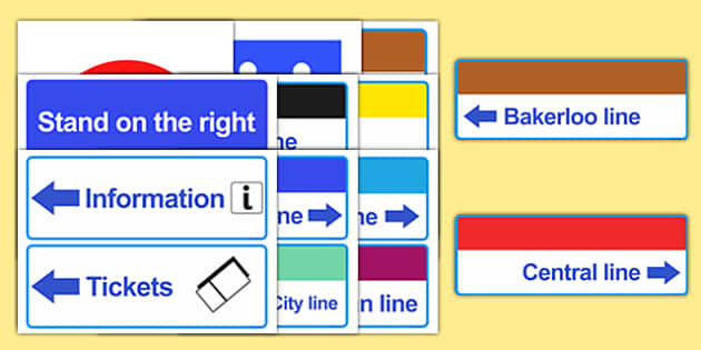 London Underground Role Play Labels (Teacher-Made) - Twinkl