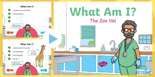 The Zoo Vet PowerPoint: Animal Riddles for Kids - Twinkl