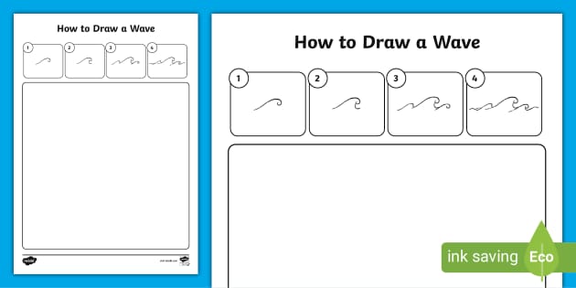 How to Draw Waves Activity (teacher made) - Twinkl