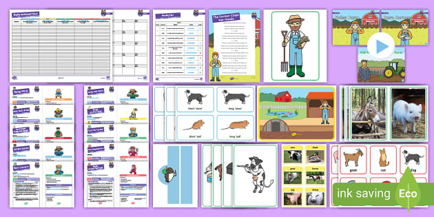 Phonics Level 1 Week 19 - Farm Animals Weekly Lesson Pack