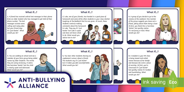 FREE! - Anti-Bullying Alliance Scenario Thinking Cards