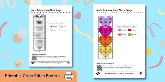 hearts-bookmark-cross-stitch-craft-activity-teacher-made
