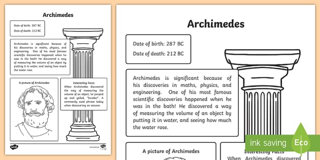Fact or Fiction?: Archimedes Coined the Term Eureka! in the Bath