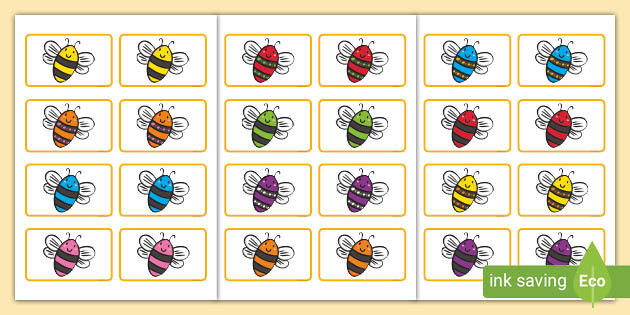 Making Pairs Bees Matching Activity - (teacher made)