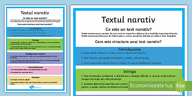Raw Exclusive pupil Text Narativ - Structură - Ciclul Primar - România
