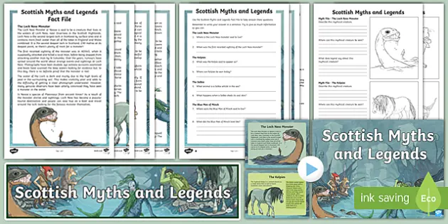 Scottish Myths And Legends Activity Pack Scottish Resource