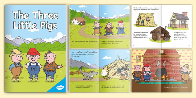 three little pigs story printable