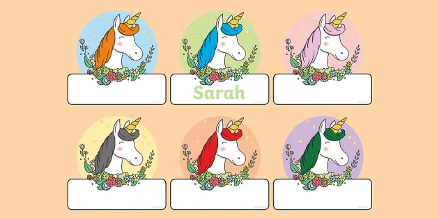 Self-Registration Unicorn Templates - EYLF (teacher made)