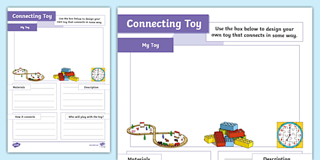 Toys That Connect Design Worksheet Teacher Made Twinkl