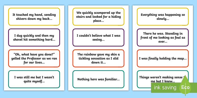 Starters　for　Story　Kids　Cards]　[Sentence　Fun　Story　Starters