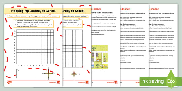 Map Your Journey to School (Teacher-Made) - Twinkl
