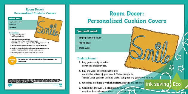 Room Decor Personalised Cushion teacher made Twinkl