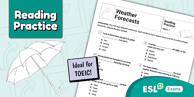 Ib Exam Pack Reading Practice for TOEIC Bridge - Part 1 (Weather Forecasts)