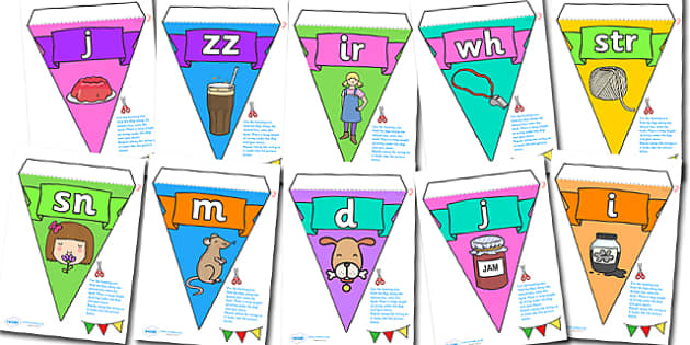 Phase Display Bunting Pack (teacher made) - Twinkl