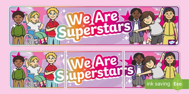 👉 Super Stars Display Banner (Teacher-Made) - Twinkl