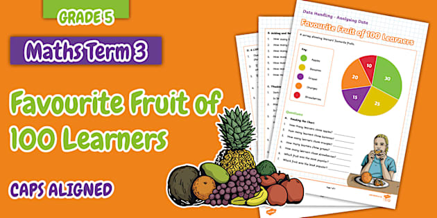 Grade 5 Maths - Data Handling - Worksheet: Interpret Pie Chart Data ...
