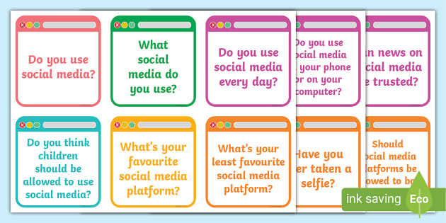research questions involving social media
