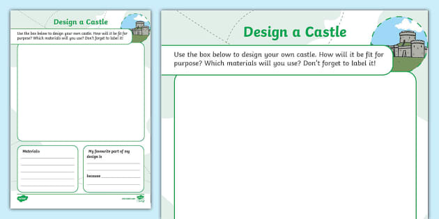 Design a Castle Activity Sheet - Twinkl