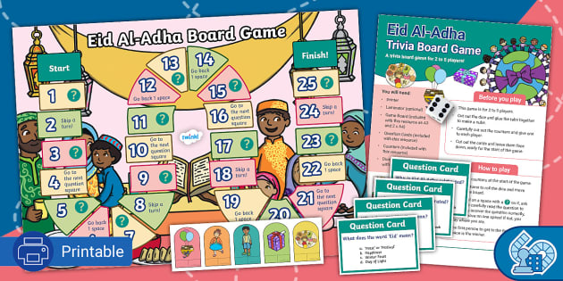 KS1 Eid Al-Adha Trivia Board Game (teacher made) - Twinkl