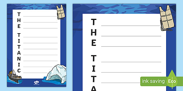 The Titanic Acrostic Poem | Template for Children | KS1