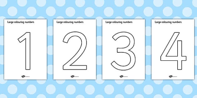 FREE Colouring Numbers 09 colouring numbers