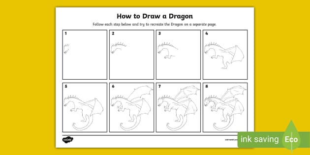 how to draw a dragon step by step for kids