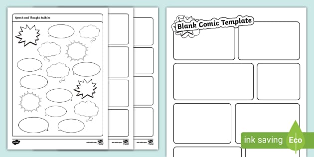 FREE Blank Comic Strip Worksheets