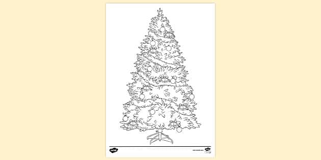 FREE! - Christmas Tree With Baubles Colouring | Colouring Sheets