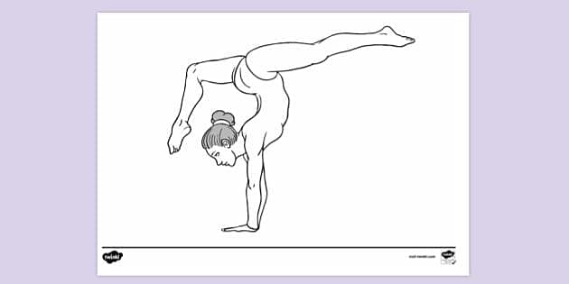 gymnastics coloring pages for girls