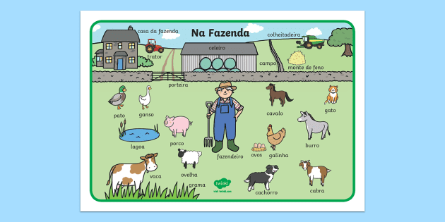 Animais da Fazenda - Figuras para recortar (professor feito)