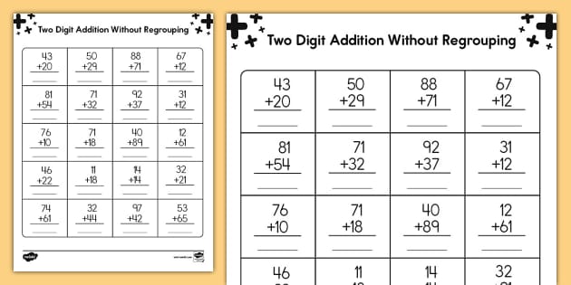 second-grade-two-digit-addition-without-regrouping-activity-sheet