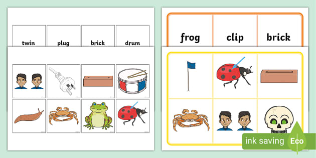 Consonant Blend Words - CCVC Bingo Game - Twinkl