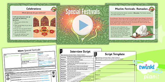 Special Festivals Year 3 Lesson Pack 4 - Islamic Festivals