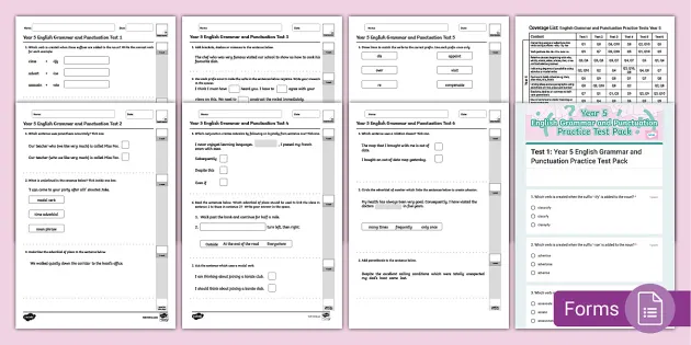 Year 5 English Test Pack - Primary Resources PDF - Twinkl