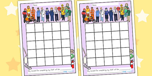 People Who Help Us Sticker Reward Chart - Twinkl