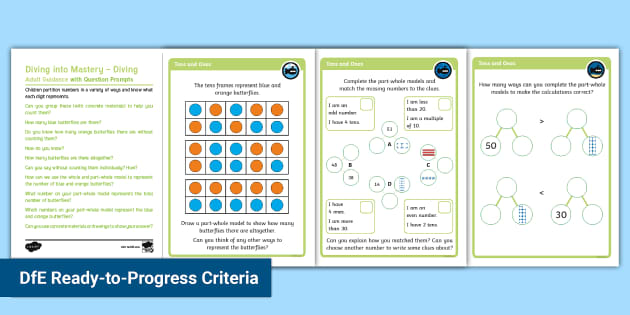 Year 2 Diving Into Mastery: Step 5 Partition Numbers 100