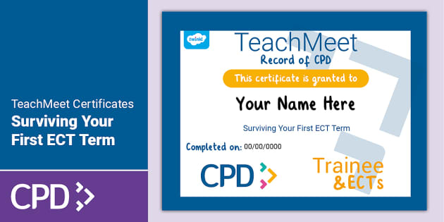 Free Teachmeet Certificate Surviving Your First Ect Term