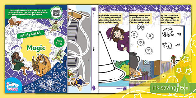 Magic Activity Booklet (Ages 3 - 5) (teacher made) - Twinkl