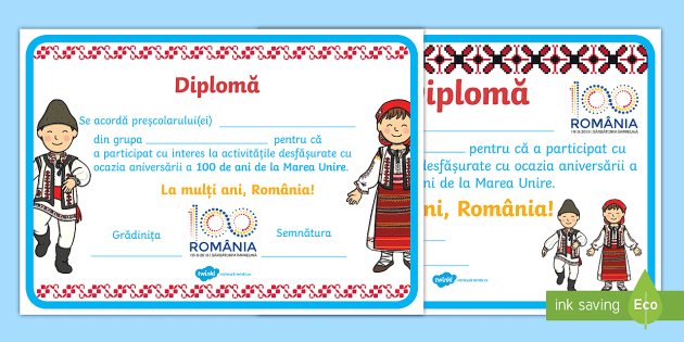 Moldova La Centenarul Marii Uniri DiplomÄƒ Teacher Made