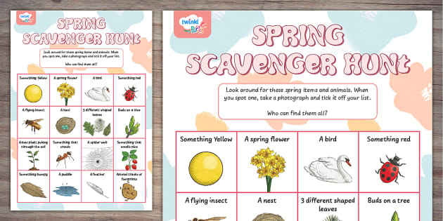 Spring Scavenger Hunt | Twinkl Party (teacher made) - Twinkl