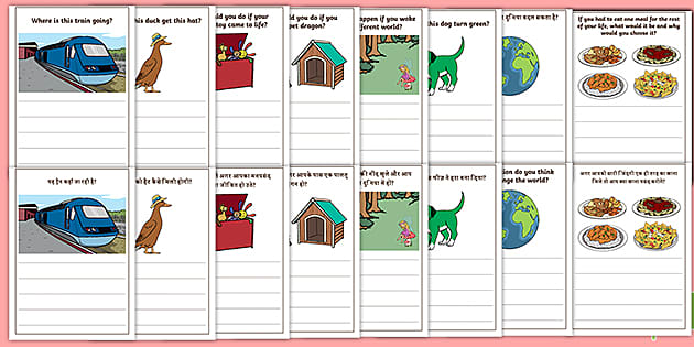 creative writing prompt question writing frames english hindi