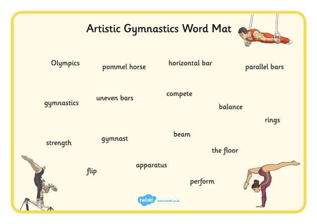 artistic-gymnastics-word-mat-teacher-made