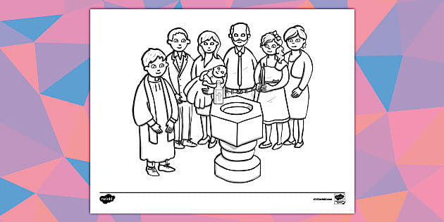 free printable baptism coloring pages