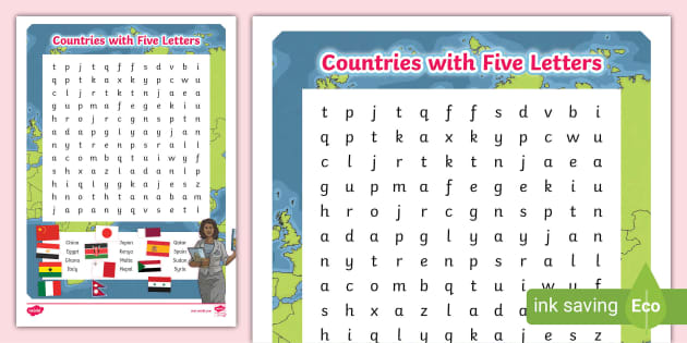 countries-with-five-letters-word-search-teacher-made