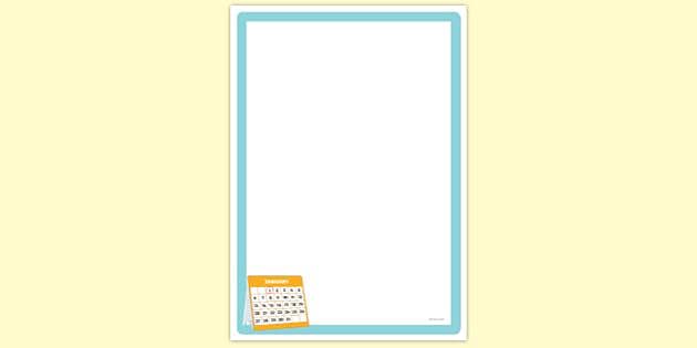 Simple Blank January Page Border | Twinkl Page Borders