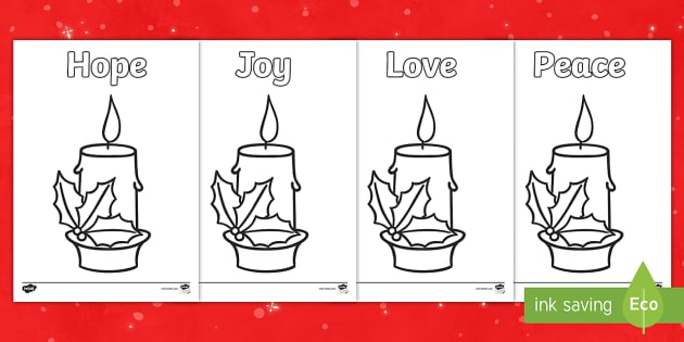 Advent Candles Colouring Page Twinkl Learning Resources