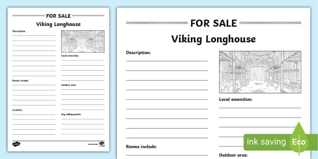 viking longhouse worksheet