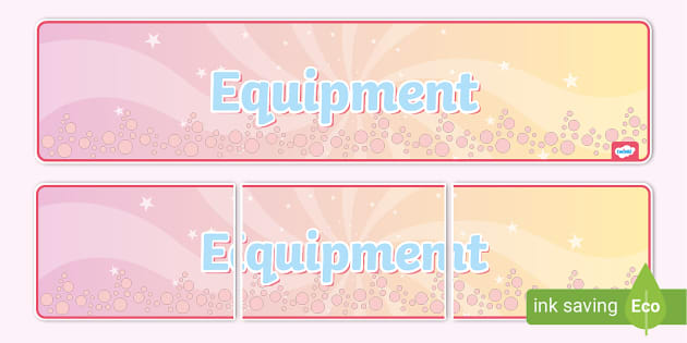 Equipment Display Banner (Teacher-Made) - Twinkl