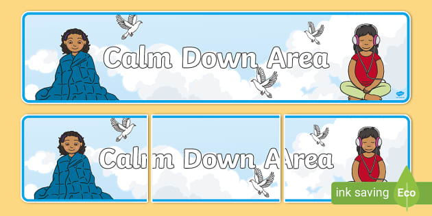 👉 Calm Down Area Display Banner (Hecho por educadores)